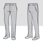 plain grey trousers image